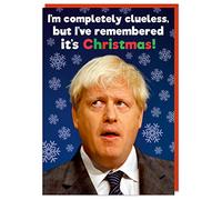 Dean Morris Cards Funny Christmas Card - Clueless Boris Johnson - Humour - Funny