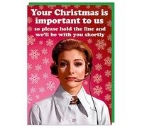 Dean Morris Cards Funny Christmas Card For Her - Your Christmas Is Important To Us - Call Centre Christmas Card - Office Humour