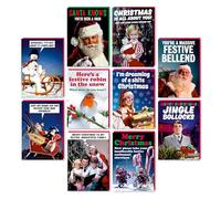 Dean Morris Cards Funny Pack of 10 Cheeky Christmas Cards - Multipack
