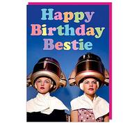 Dean Morris Cards Happy Birthday Bestie - Funny Birthday Card - Funny Card for Best Friend