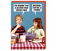 Dean Morris Cards I'm Baking You a Gluten Free Vegan Cake Funny Birthday Card - Cheeky Rude Greeting Card - Humour