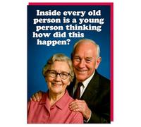 Dean Morris Cards Inside Every Old Person Funny Birthday Card - Getting Old Humour - Funny Birthday Card For Older Person