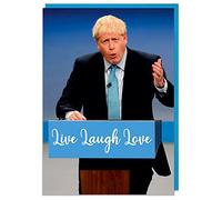 Dean Morris Cards Live Laugh Love Boris - Funny Rude Birthday Card - Funny Card for Friends Family - Humorous Present