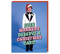 Dean Morris Cards Male Card - Brother Son - Humour - Even w*nkers deserve a Christmas Card
