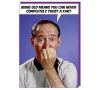 Dean Morris Cards Never Completely Trust A Fart - Funny Birthday Card For Him - Birthday Card For Dad - Male Humour
