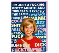 Dean Morris Cards Potty Mouth Funny Rude Birthday Card - Adult Humour Birthday Card - Banter - Swear Words on a Card