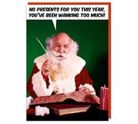 Dean Morris Cards Rude Christmas Card for Friends - Humour - No Presents for You this year