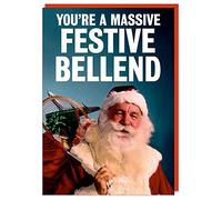 Dean Morris Cards Rude Christmas Card - Funny Christmas Card - Best Friends Xmas Cards - Humour - Massive Festive Bellend