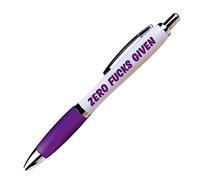 Dean Morris Cards Zero Fucks Given - Funny Rude Ballpoint Pen - Office Desk Accessories - Quirky Gift - Fun Stationery