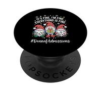 Dean of Admissions Gnome Everything Is Fine Funny Christmas PopSockets Adhesive PopGrip