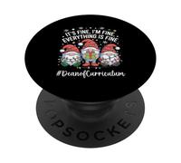 Dean of Curriculum Gnome Everything Is Fine Funny Christmas PopSockets Adhesive PopGrip