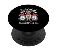 Dean of Discipline Gnome Everything Is Fine Funny Christmas PopSockets Adhesive PopGrip