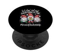 Dean of Students Gnome Everything Is Fine Funny Christmas PopSockets Adhesive PopGrip