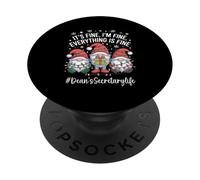 Dean’s Secretary Gnome Everything Is Fine Funny Christmas PopSockets Adhesive PopGrip