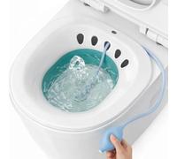 DEANIC Foldable Sitz Bath for Toilet Hemorrhoids Treatment and Post Partum Care, Yoni Steam Bath Seat for Pregnant Women, Bidet Bowl with Flusher Pump (Green)