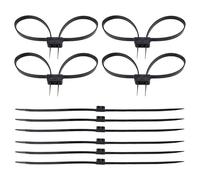 DEANKEJI Pack of 10 Plastic Ties, Double Locking Zip Tie, 700 mm x 12 mm Nylon Universal Cable Tie Buckle, Tear-Resistance, Black Cables Ties for Workshops, Cable Management, Gardening