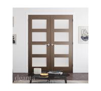 Deanta Coventry Prefinished Oak Glazed Door Size:: 2032 x 813 (32&quot Coventry Prefinished Oak 4 Lite Glazed Door