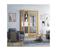 Deanta Ely Prefinished Oak Glazed 1 Lite Full Door Size:: 2040 x 626 ( Ely Prefinished Oak Glazed 1 Lite Full Door