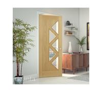 Deanta Ely Prefinished Oak Glazed 5 Lite Door Size:: 1981 x 610 (24&qu Ely Prefinished Oak Glazed 5 Lite Door