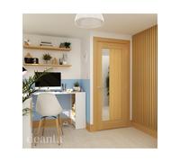 Deanta Ely Prefinished Oak Glazed Side Lite Door Size:: 2040 x 726 (28 Ely Prefinished Oak Glazed Side 1 Lite Door