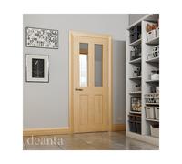 Deanta Eton Unfinished Oak Glazed Size:: 1981 x 762 (30") x 35mm Eton Unfinished Oak Door 2 Lite Glazed Door