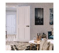 Deanta Eton White Primed Deanta doors: 2040 x 726 (28 1/2) x 40mm Eton White Primed Door