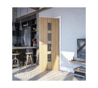 Deanta Galway Unfinished Oak Glazed Door Size:: 1981 x 838 (33") Galway Unfinished Oak 4 Lite Glazed Door