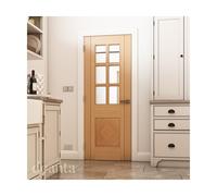 Deanta Kensington Prefinished Oak Bevelled Glaze Size:: 2040 x 726 (28 Kensington Prefinished Oak Bevelled 6 Lite Glaze Door