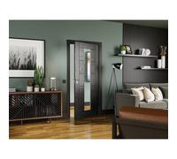 Deanta Seville Brushed Black Oak Glazed 1 Lite Size:: 1981 x 686 (27&q Seville Brushed Black Oak Glazed 1 Lite Door