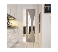 Deanta Sorrento Light Grey Ash Glazed Door Size:: 1981 x 610 (24" Sorrento Light Grey Ash 2 Lite Glazed Door