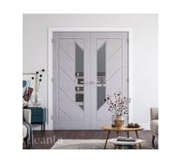 Deanta Torino Light Grey Ash Glazed Door Size:: 1981 x 610 (24") Torino Light Grey Ash 1 Lite Glazed Door