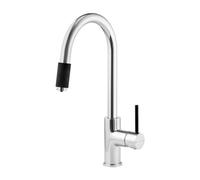 Deante Aster Swan Neck 3 Way Filtered Water Tap In Chrome & Black