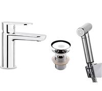 Deante Chromed washbasin tap with bidette Type spout BGA 027M, Grey