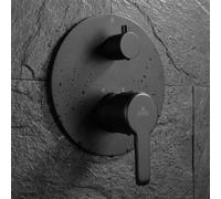 Deante Concealed Shower Tap Handshower/rainfall Switch Matte Black Galvanised Brass