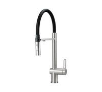 Deante Magnetic 3 Way Filtered Water Tap With Pull Out Hose - Brushed Steel