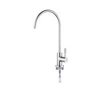 Deante Swan Neck Single Flow Drinking Water Tap, Swivel Spout, Deck Mounted, Modern Kitchen Faucet (Chrome)