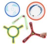 deAO 5 PCS Colourful Boomerangs for Kids, Easy to Throw Boomarang Frisbee Flying Toys for Outdoor & Indoor Play, Fun Sports Game for Children and Family Fun
