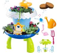 deAO Fairy Tale DIY Miniature Gardening Magical Cottage Play Set and Gardening Accessories for Kids Boys and Girls