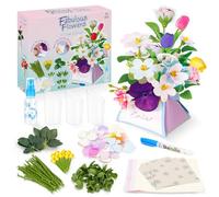 deAO Flower Bouquets Making Toys, DIY Arts & Crafts Kits for Kids, Creative Flower Bouquets Toys with Petals & Stems, Educational Flower Craft Kit for 3 4 5 6 7 8 Years Old Girls
