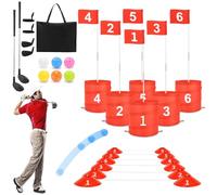 deAO Golf Yard Game Backyard Golf Games for Kids Adults, Portable 6 Holes Golf Course with Balls and Flag,Family Golf Gifts for Outdoor Indoor,Lawn, Park, Beach, Camping, Hotel