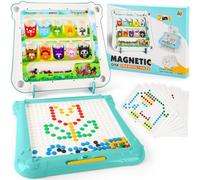 Deao Toys 2 In 1 Magnetic Disk Drawing Maze Puzzle Table Toy Double Sided Card For Toddlers Ages 3+ Mosaic Puzzle Table Toy Color Matching A