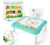 deAO Toys 2-in-1 Maze & Drawing Board for Kids - STEM Montessori Toy with 10 Double-Sided Pattern Cards for Early Learning and Fine Motor Skills