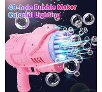 Deao Toys 40 Holes Bubble Machine Gun Pink