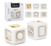 deAO Toys 6-in-1 Activity Cube Toy-Montessori Sensory Learning Cube - 3+