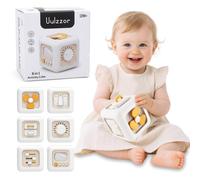 Deao Toys 6 In 1 Activity Cube Toy Montessori Sensory Learning Cube With Spinner, Switch, Knob And Slider Early Educational Development
