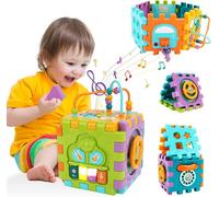 Deao Toys Activity Cube Baby Toys, 6 In 1 Musical Activity Cube Educational Toy With Music Lights And Piano Baby Toys 6-12 Months Plus, Toys
