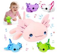 Deao Toys Axolotl Plush Toy Set 5Pcs Cute Axolotl Stuffed Animals Including 4 Axolotl Slap Bracelets Plush Pillow, Soft Kawaii Plushies