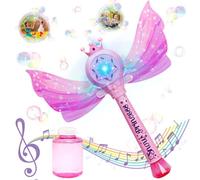 Deao Toys Bubble Machine For Kids Princess Bubble Wand Blower With Musical & Light Up