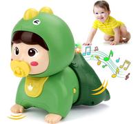 Deao Toys Crawling Baby Doll Toy With Music And Light, Interactive Educational Crawling & Walking Dancing Sensory Toys, Tummy Time Green