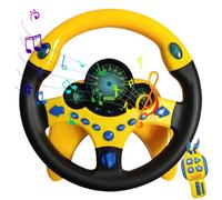 Deao Toys Deao Children's Educational Toys Car Back Seat Driving Steering Wheel Toy Light Music Children's Educational Gifts Yellow